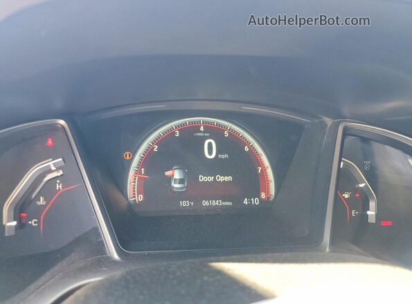 2HGFC1E55JH702194 2018 HONDA CIVIC Blue Вид щитка приладів