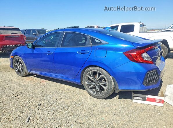 2HGFC1E55JH702194 2018 HONDA CIVIC Blue Задня ліва чверть