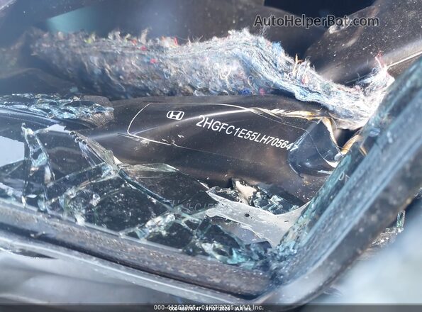 2HGFC1E55LH705647 2020 HONDA CIVIC Black Շարժիչի բաժամունքի տեսք
