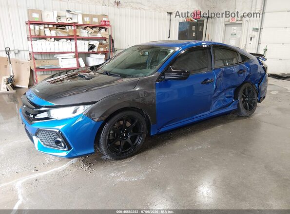 2HGFC1E56KH702612 2019 HONDA CIVIC Синий Передняя левая четверть