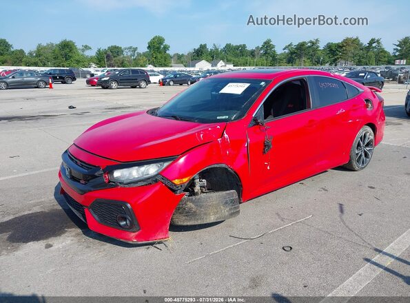 2HGFC1E56KH708197 2019 HONDA CIVIC Red Vista tres cuartos delantera izquierda