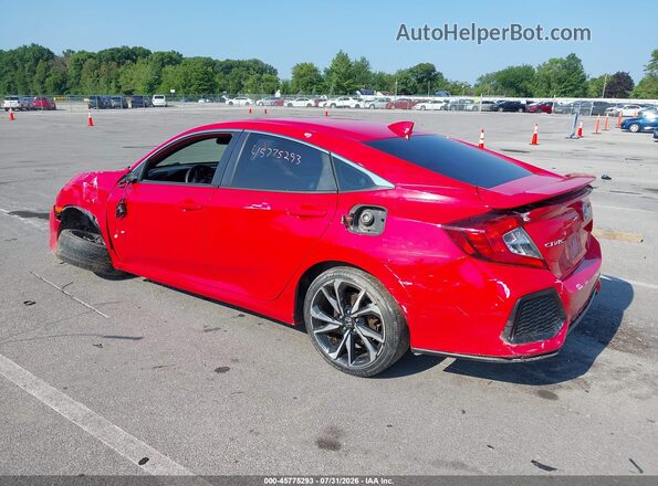 2HGFC1E56KH708197 2019 HONDA CIVIC Red Trasero izquierdo