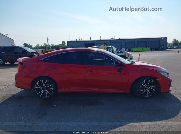 2HGFC1E56KH708197 2019 HONDA CIVIC Red Vista interior trasera