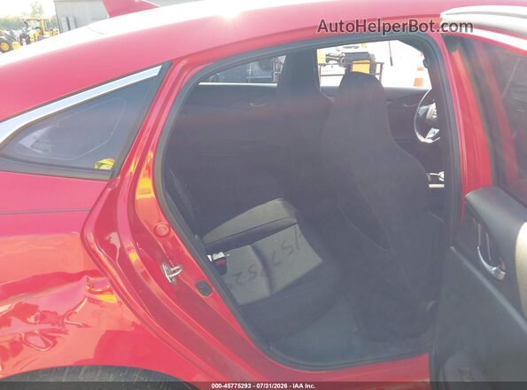 2HGFC1E56KH708197 2019 HONDA CIVIC Red Vista de la etiqueta del VIN