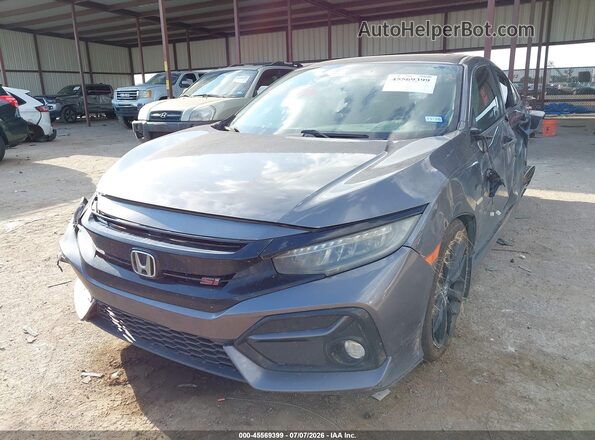 2HGFC1E56LH701669 2020 HONDA CIVIC Gray Vista tres cuartos delantera izquierda