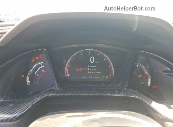 2HGFC1E58JH707325 2018 HONDA CIVIC White Вид щитка приладів