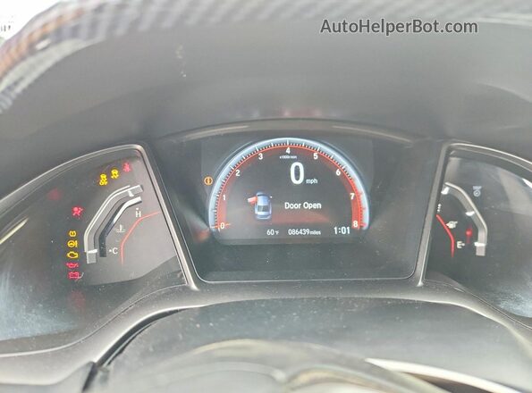 2HGFC1E58JH707339 2018 HONDA CIVIC White Instrument cluster view