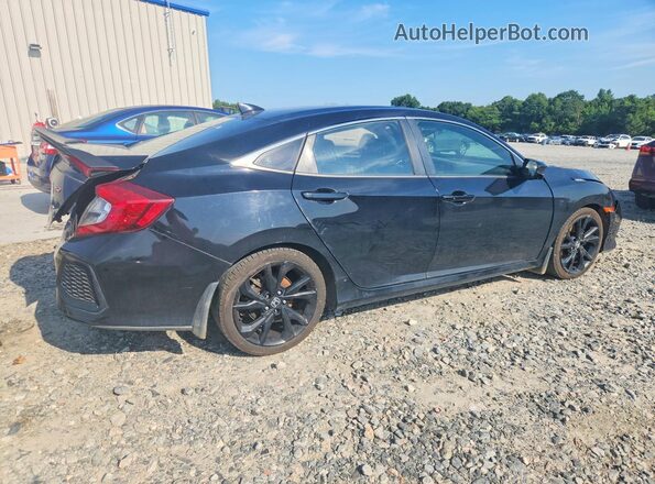 2HGFC1E58KH703499 2019 HONDA CIVIC Black Trasero derecho