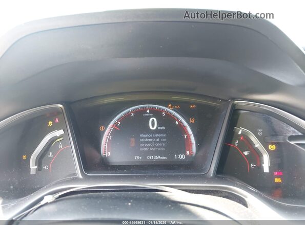 2HGFC1E58LH707487 2020 HONDA CIVIC Blue უკანა სავარძლების ხედი