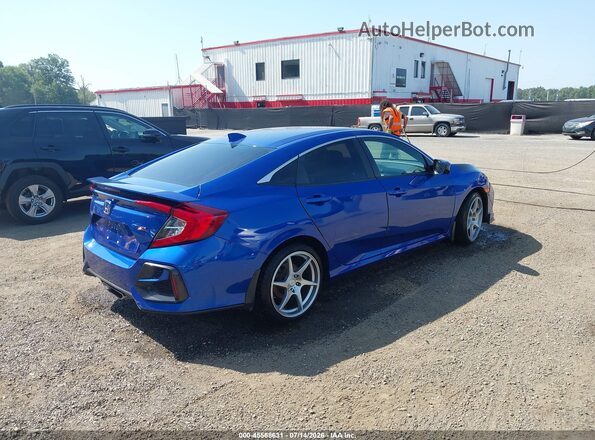 2HGFC1E58LH707487 2020 HONDA CIVIC Blue უკანა მარჯვენა