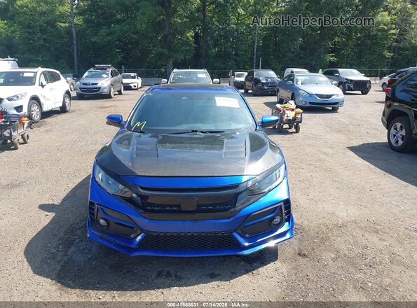 2HGFC1E58LH707487 2020 HONDA CIVIC Blue ხელსაწყოთა პანელის ხედი