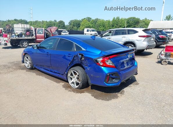 2HGFC1E58LH707487 2020 HONDA CIVIC Blue უკანა მარცხენა