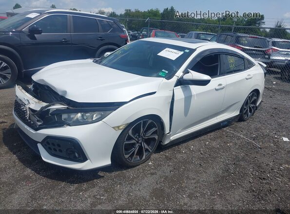 2HGFC1E59JH705938 2018 HONDA CIVIC White წინა მარცხენა ხედი სამი მეოთხედიდან