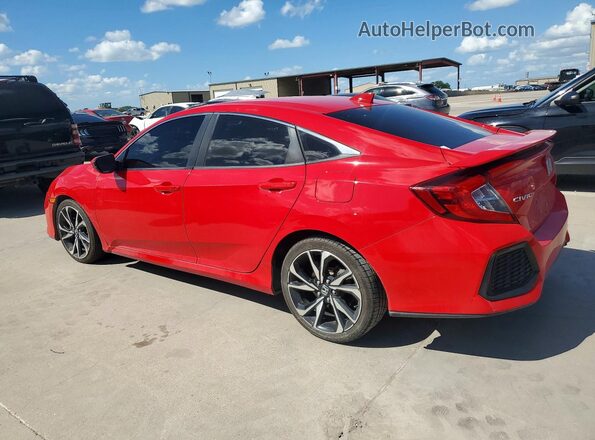 2HGFC1E59KH707142 2019 HONDA CIVIC Red უკანა მარცხენა
