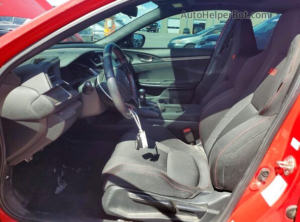 2HGFC1E59KH707142 2019 HONDA CIVIC Red წინა სალონის ხედი