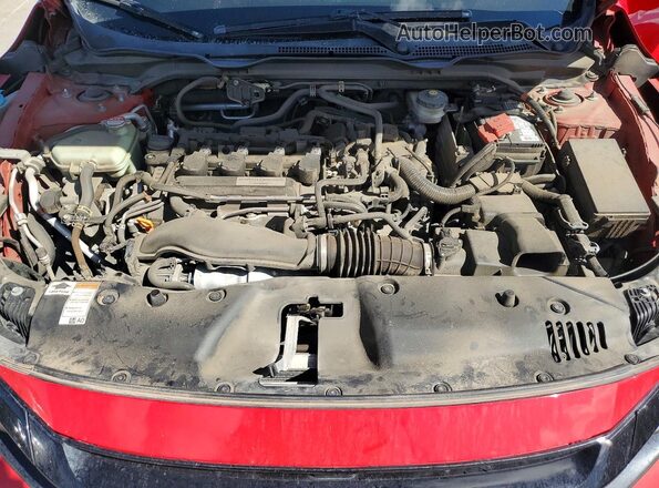 2HGFC1E59KH707142 2019 HONDA CIVIC Red უკანა სალონის ხედი