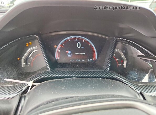 2HGFC1E5XKH700135 2019 HONDA CIVIC White Widok zestawu wskaźników