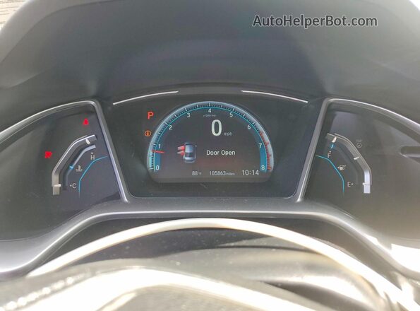 2HGFC1F31HH657004 2017 HONDA CIVIC Black Widok zestawu wskaźników