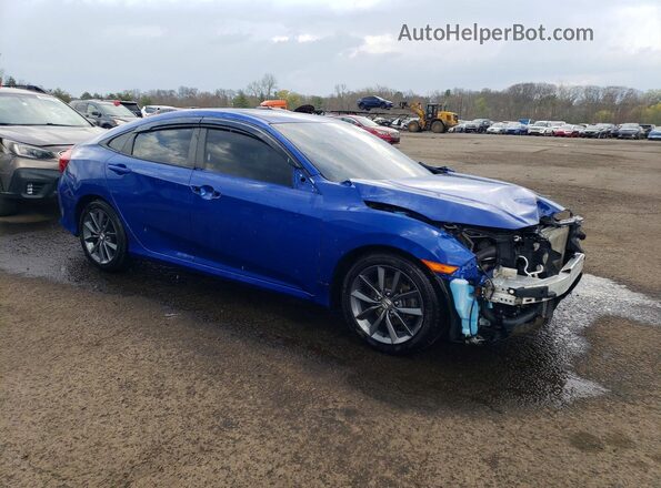 2HGFC1F31MH701349 2021 HONDA CIVIC Синий Передняя правая четверть