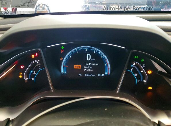 2HGFC1F32JH644624 2018 HONDA CIVIC Red უკანა სავარძლების ხედი