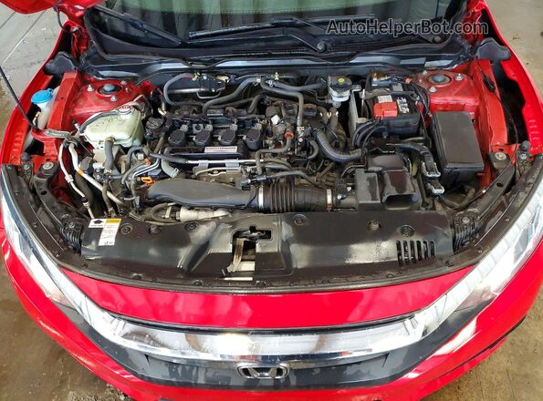 2HGFC1F32JH644624 2018 HONDA CIVIC Red ძრავის განყოფილების ხედი