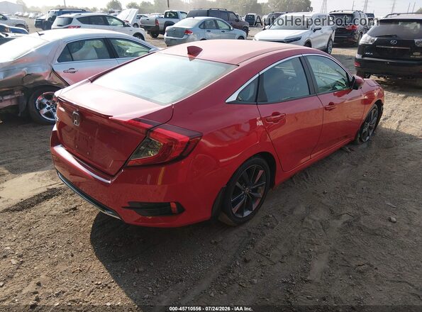 2HGFC1F32LH682423 2020 HONDA CIVIC Red Tył prawy