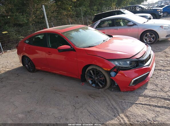 2HGFC1F32LH682423 2020 HONDA CIVIC Red Widok wnętrza z tyłu