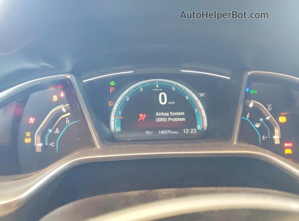 2HGFC1F33HH646604 2017 HONDA CIVIC Blue Вид щитка приладів
