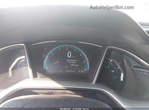 2HGFC1F33HH659353 2017 HONDA CIVIC White უკანა სავარძლების ხედი