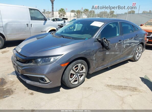 2HGFC1F33MH704382 2021 HONDA CIVIC Gray Առջևի ձախ երեք քառորդ տեսարան