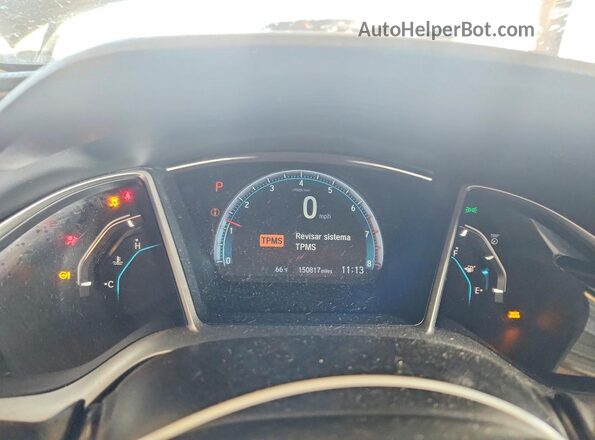 2HGFC1F34GH645301 2016 HONDA CIVIC Gray Вид щитка приладів