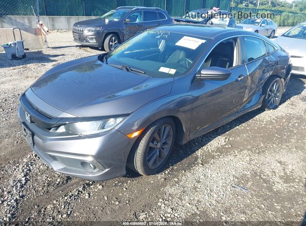 2HGFC1F35MH705257 2021 HONDA CIVIC Gray წინა მარცხენა ხედი სამი მეოთხედიდან