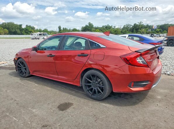 2HGFC1F35MH706084 2021 HONDA CIVIC Red Հետևի ձախ