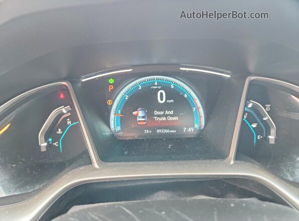 2HGFC1F36HH637668 2017 HONDA CIVIC Gray Սարքավորումների վահանակի տեսք