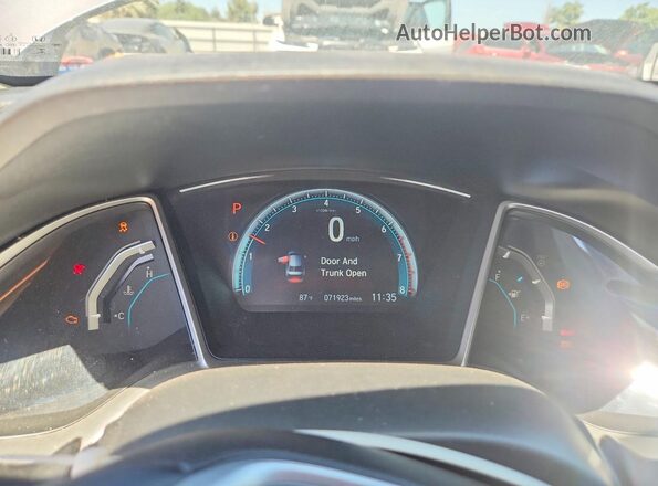 2HGFC1F37JH642335 2018 HONDA CIVIC Gray Սարքավորումների վահանակի տեսք