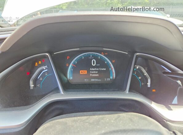 2HGFC1F37LH680828 2020 HONDA CIVIC White Instrument cluster view