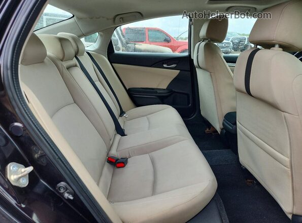 2HGFC1F39GH650140 2016 HONDA CIVIC Black უკანა სავარძლების ხედი