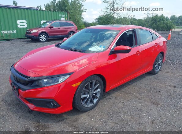 2HGFC1F39LH680068 2020 HONDA CIVIC Red Առջևի ձախ երեք քառորդ տեսարան
