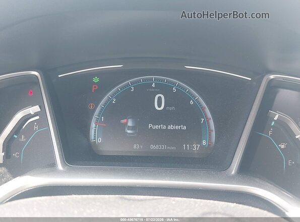 2HGFC1F39LH680068 2020 HONDA CIVIC Red Հետևի նստատեղերի տեսք