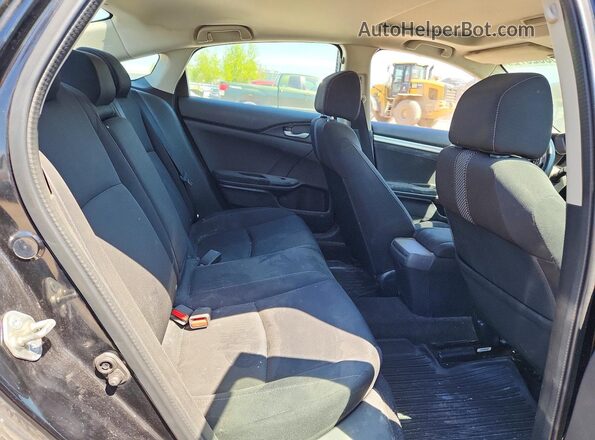 2HGFC1F40GH107588 2016 HONDA CIVIC Black უკანა სავარძლების ხედი