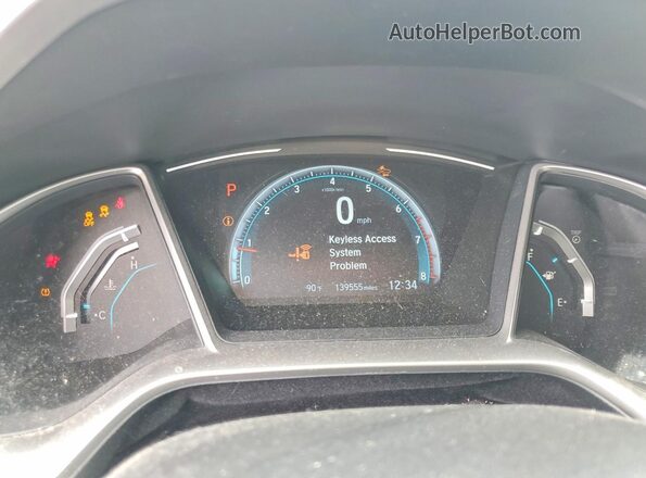2HGFC1F42HH635800 2017 HONDA CIVIC Black Vista del cuadro de instrumentos