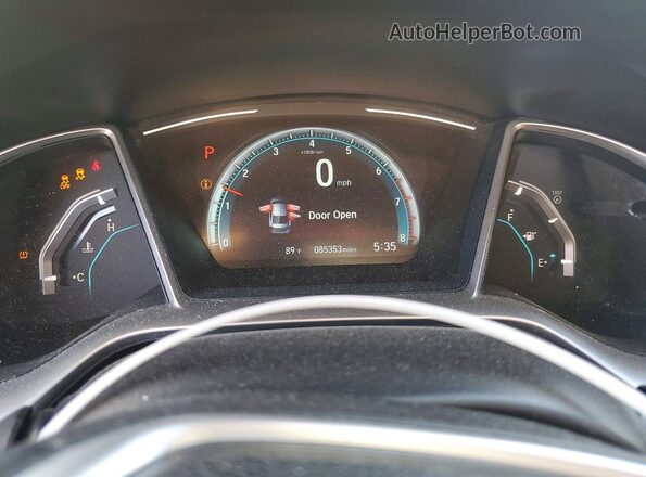 2HGFC1F70HH641315 2017 HONDA CIVIC Blue Սարքավորումների վահանակի տեսք
