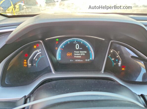 2HGFC1F73GH643834 2016 HONDA CIVIC Gray ხელსაწყოთა პანელის ხედი