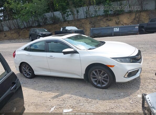 2HGFC1F73KH651182 2019 HONDA CIVIC White უკანა სალონის ხედი