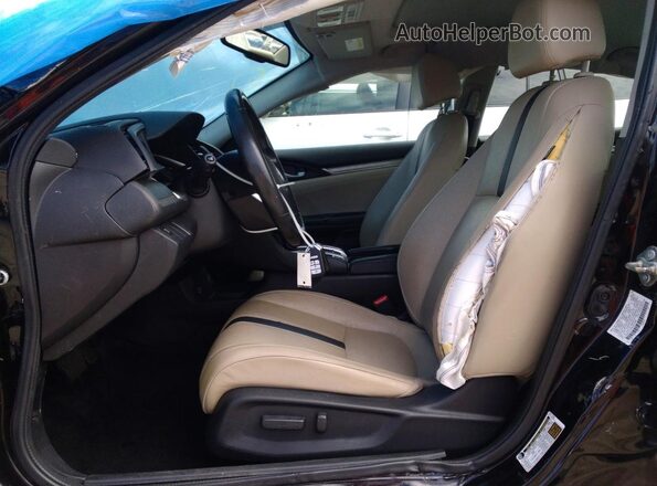 2HGFC1F74GH651859 2016 HONDA CIVIC Черный Вид салона спереди