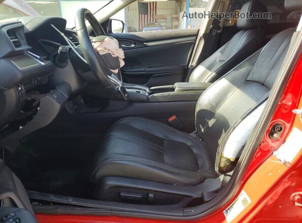 2HGFC1F74JH645406 2018 HONDA CIVIC Red Вид салону спереду