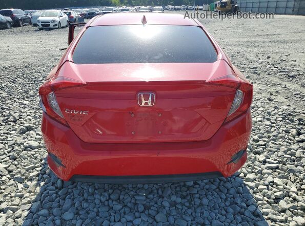 2HGFC1F74JH645406 2018 HONDA CIVIC Red Вид ззаду
