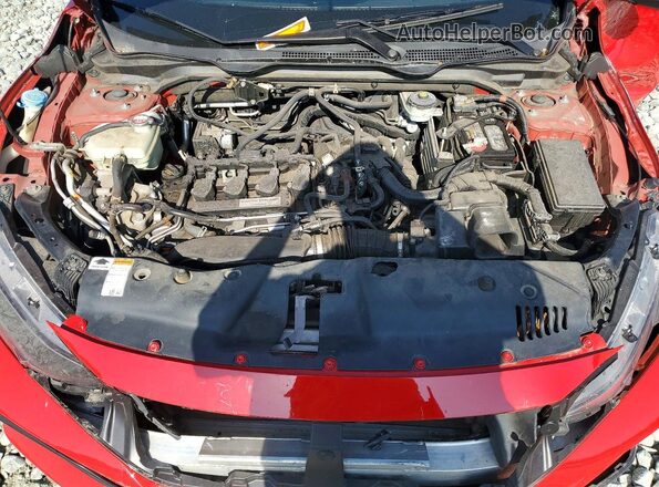 2HGFC1F74JH645406 2018 HONDA CIVIC Red Вид задньої частини салону