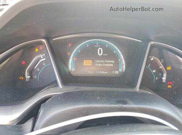 2HGFC1F74JH645406 2018 HONDA CIVIC Red Вид щитка приладів