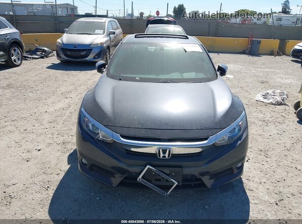 2HGFC1F77HH634233 2017 HONDA CIVIC Black Вид щитка приладів